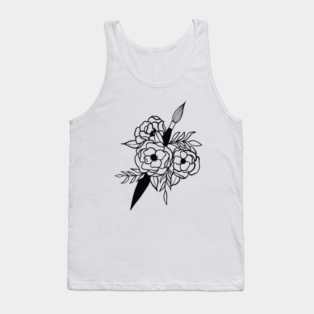 Flowers and Paint Tank Top by The Paintbox Letters